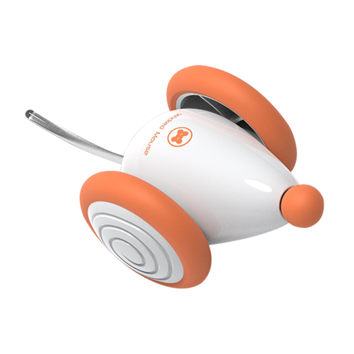 INF Maus Interaktives Spielzeug für Katze Haustier-Spielzeug Orange/Weiß USB-Aufladung