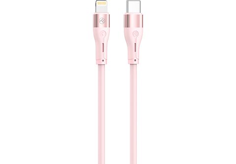 Cable Type C - TELLUR Silicone, PD30W, Pink