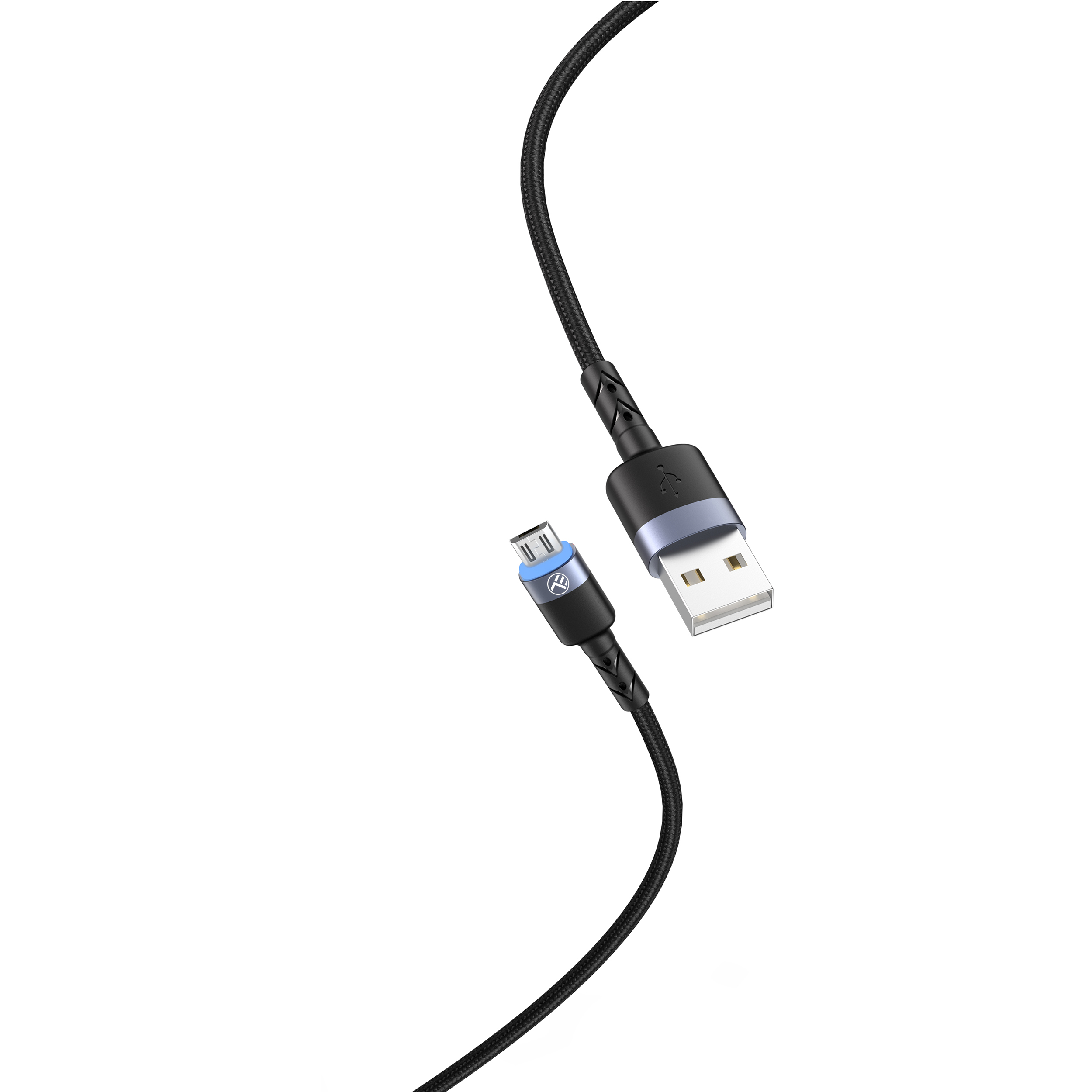 Datenkabel LED, auf Nylon geflochten USB TELLUR Micro-USB,