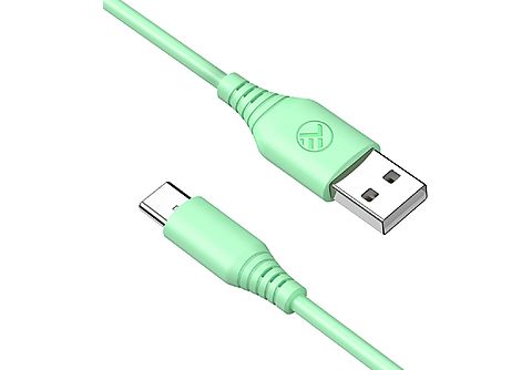 Cable USB  - Silicone TELLUR, Green
