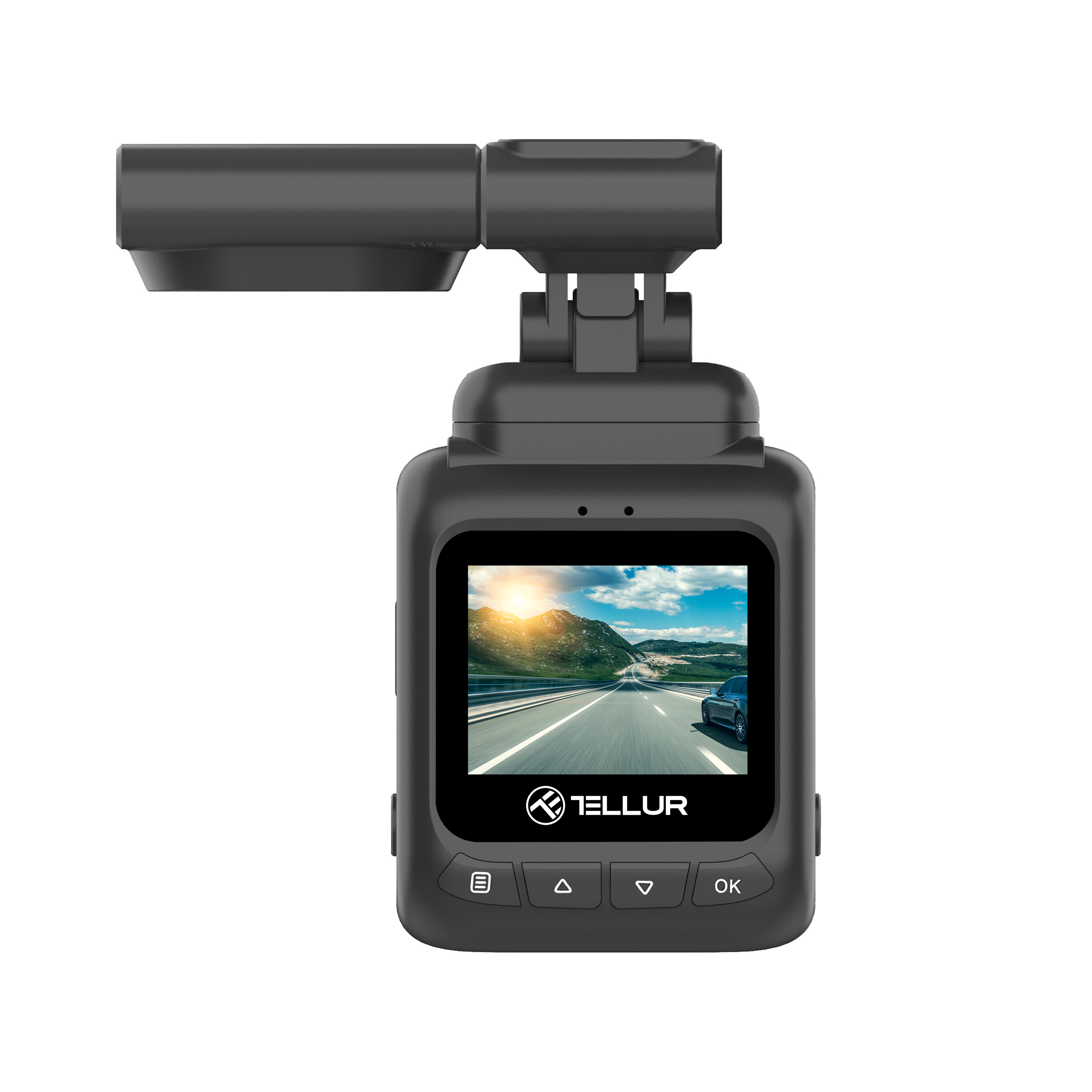 Dashcam Dash-Patrouille 1080P, FullHD, TELLUR GPS DC2, Display
