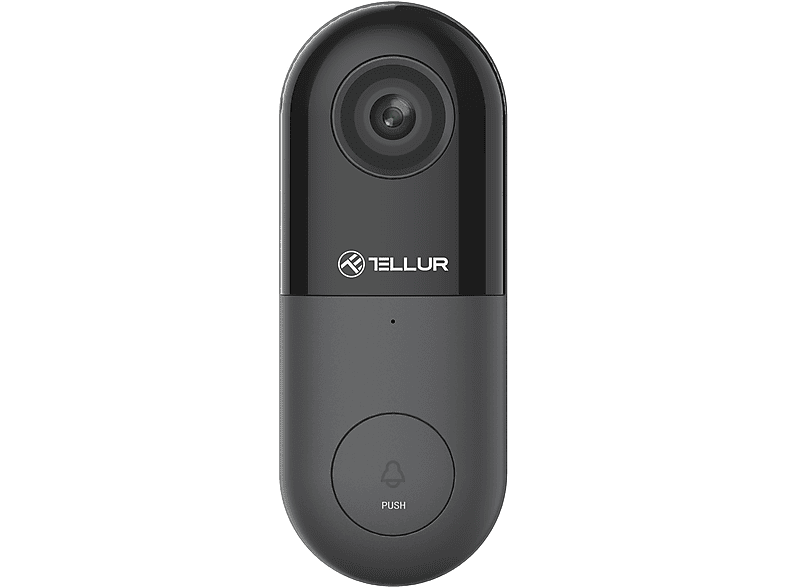Video-Türklingel, Google Wired Home Amazon Schwarz Smart 1080P, app, WiFi, PIR, und Tellur Alexa., TELLUR