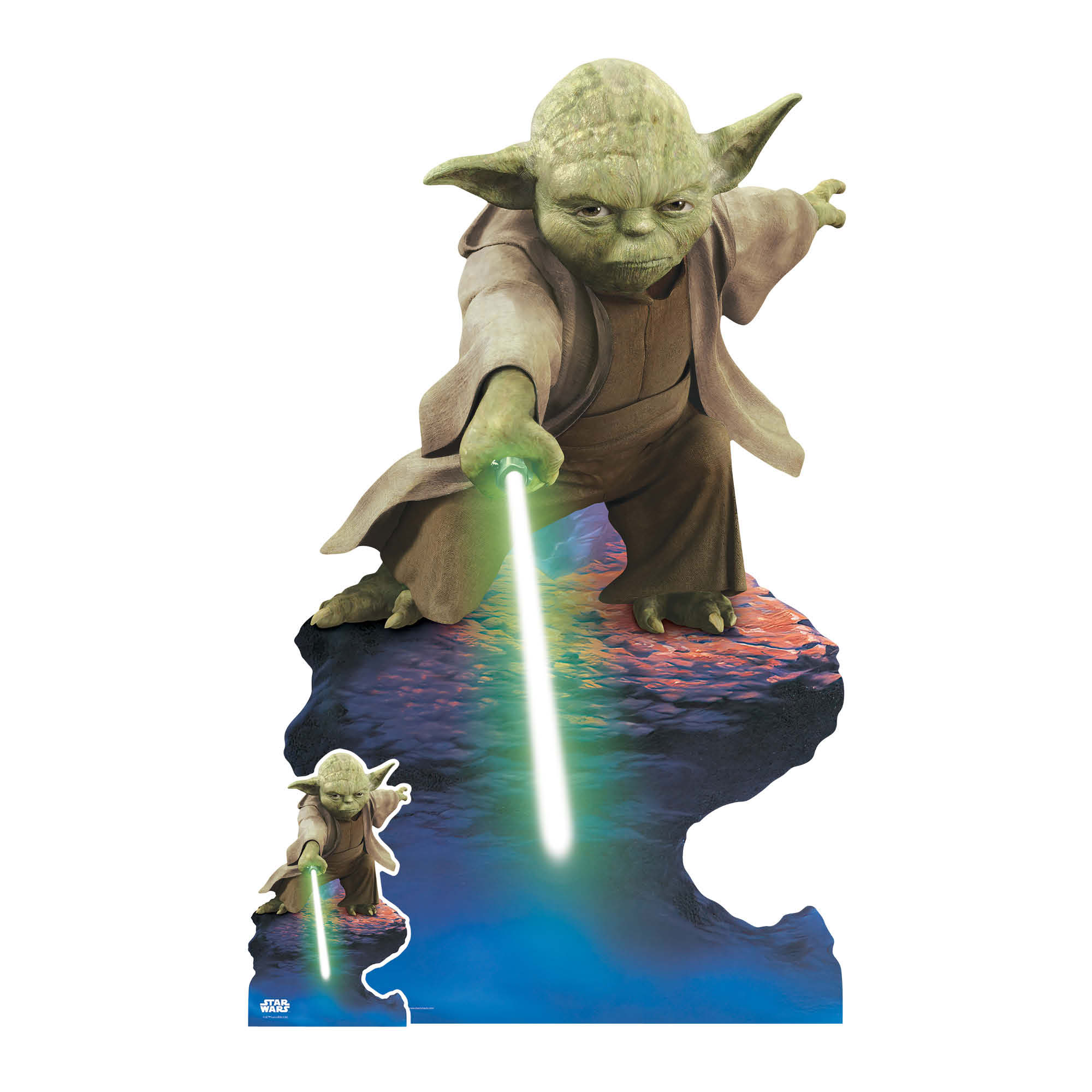 Star Wars - Yoda Pappaufsteller Lightsaber