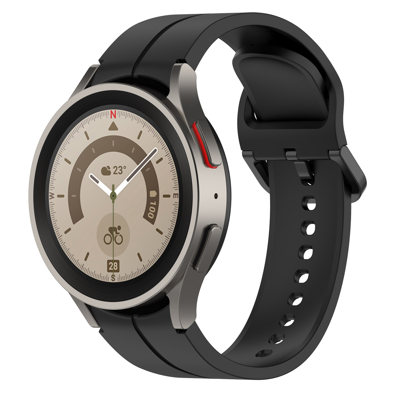 INF Uhrenarmband Silikon, Ersatzarmband, Samsung, schwarz Pro/4/4 Classic/3, Watch 5/5