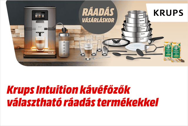 Krups Intuition kávéfőzők ráadás termékkel