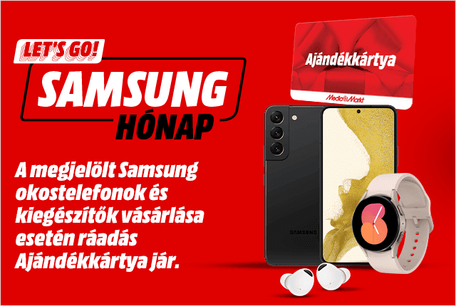 Samsung okostelefonok és kiegészítők ajándékkártyával