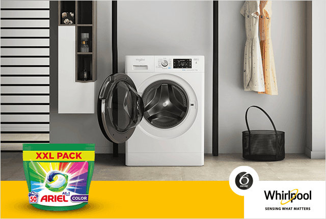 Whirlpool mosógépek ráadás Ariel kapszulával