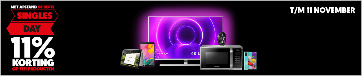 [Singles Day] 11% Korting op 1111 Producten bij MediaMarkt Aanbiedingen