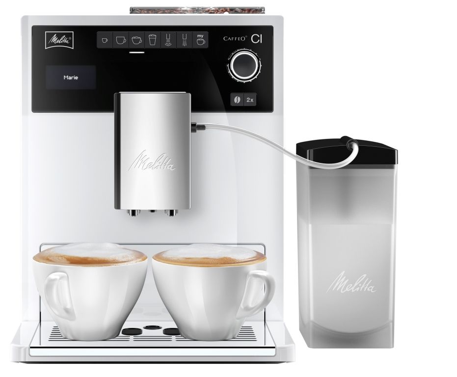 Der Melitta E 970-101 Caffeo CI Kaffeevollautomat mit 2-Tassen-Bezug