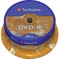VERBATIM DVD-R 16x 25er Spindel Matt Silver