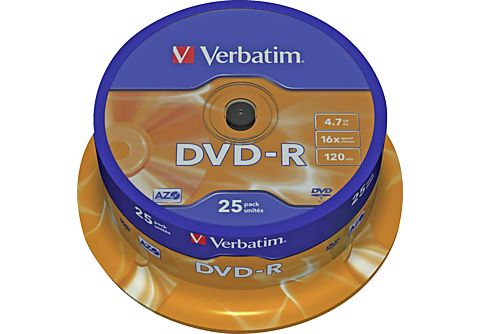 VERBATIM DVD-R 16x 25er Spindel Matt Silver
