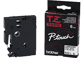 BROTHER TZe-211 - Etiketten (Schwarz, weiss)
