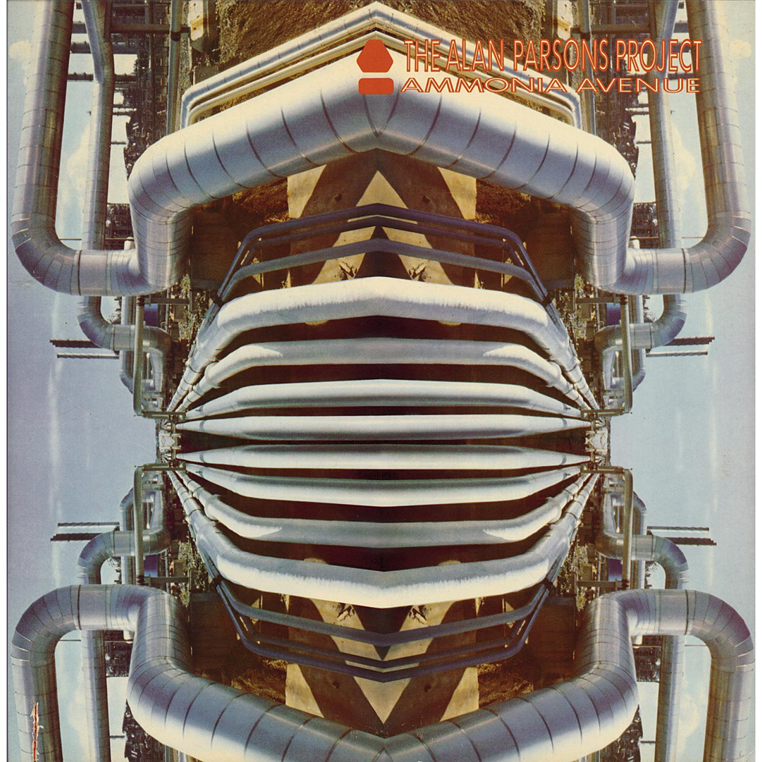 Albumcover für 'The Alan Parsons Project'. Ein Spiegelbild von Rohren, mit dem Albumtitel oben.