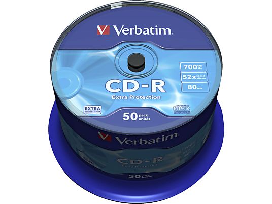 VERBATIM Extra Protection CD-R, 50 Pack Spindle - CD-R