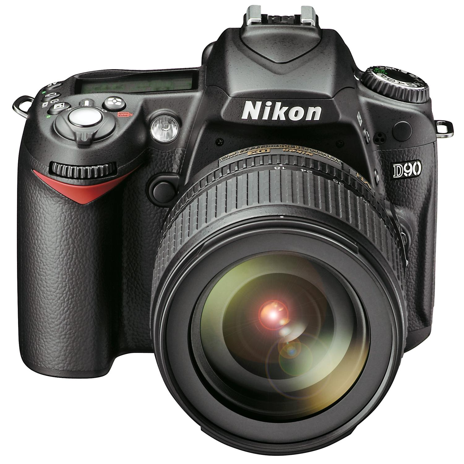 NIKON D 90 + AF-S DX 18-105 VR Spiegelreflexkamera, 12,3 Megapixel, 18 - 105 mm Objektiv (VR), Schwarz
