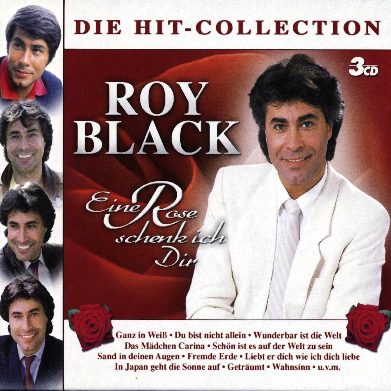 Albumcover von Roy Black. Roy Black, mit verschiedenen Fotos von ihm, rotem Hintergrund und Text auf dem Cover.