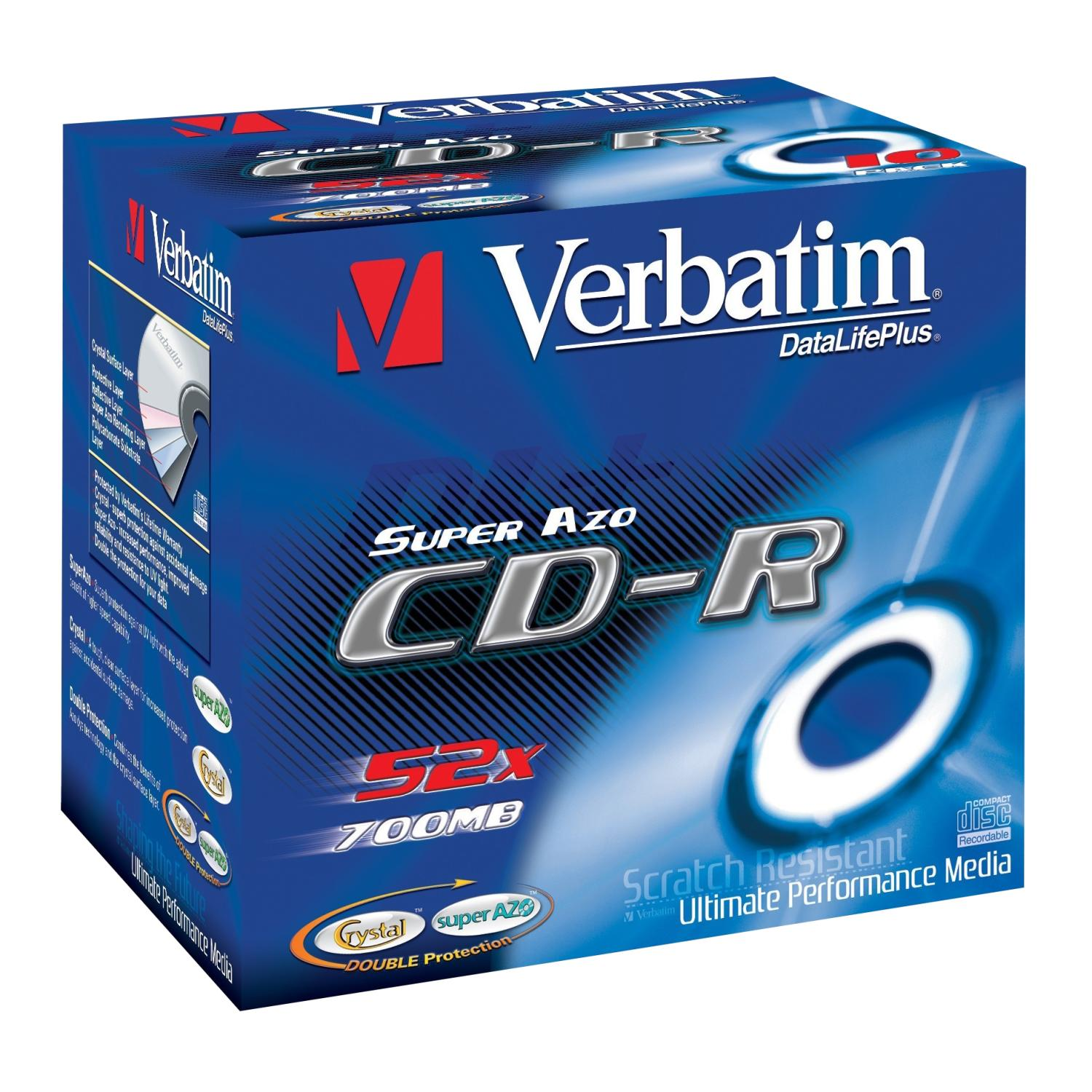 VERBATIM CD-R 48X Plus Datalife Rohling 80 43327