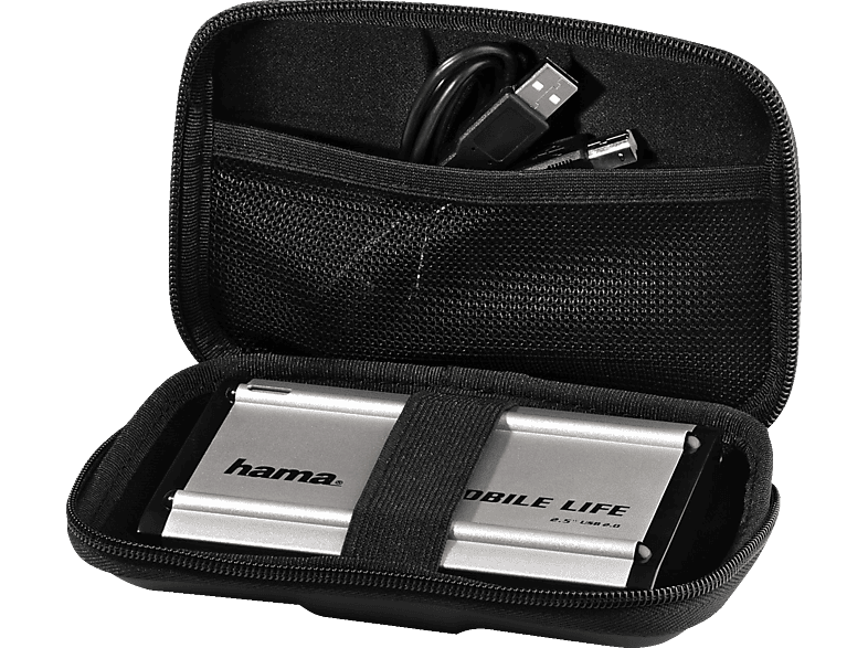 HAMA 84113 EVA CASE F/HDD2.5 BLACK - Festplattentasche (Schwarz)