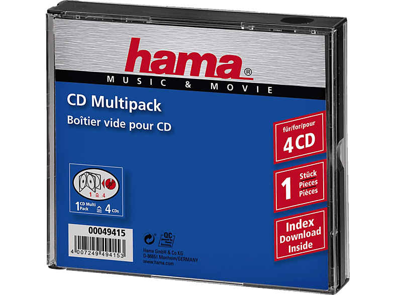 HAMA 49415 Doosje voor 4 CD's