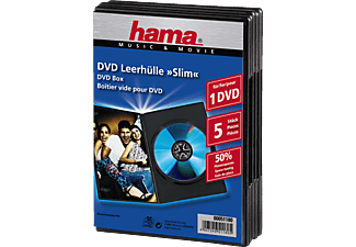 HAMA 51180 DVD SLIM BOX BLACK - DVD-Leerhülle (Schwarz)