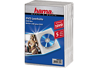 HAMA Boîtier pour DVD, transparent (pack de 5 ) - Boîtier vide DVD (Transparent)