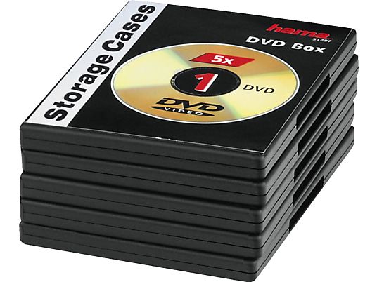 HAMA Custodia per DVD, nero (pacchetto di 5 ) - 