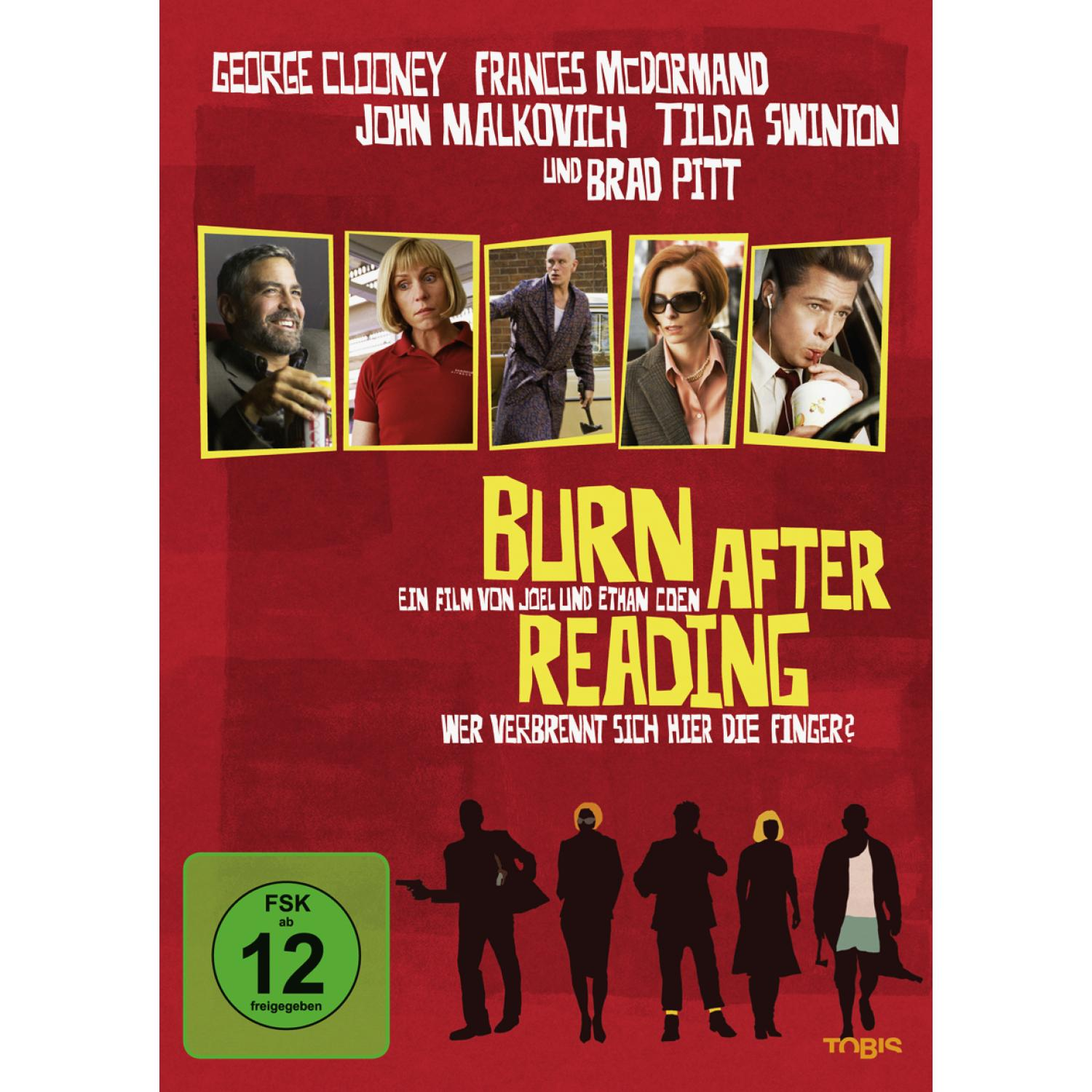 Filmposter für 'Burn After Reading' mit George Clooney und Brad Pitt.