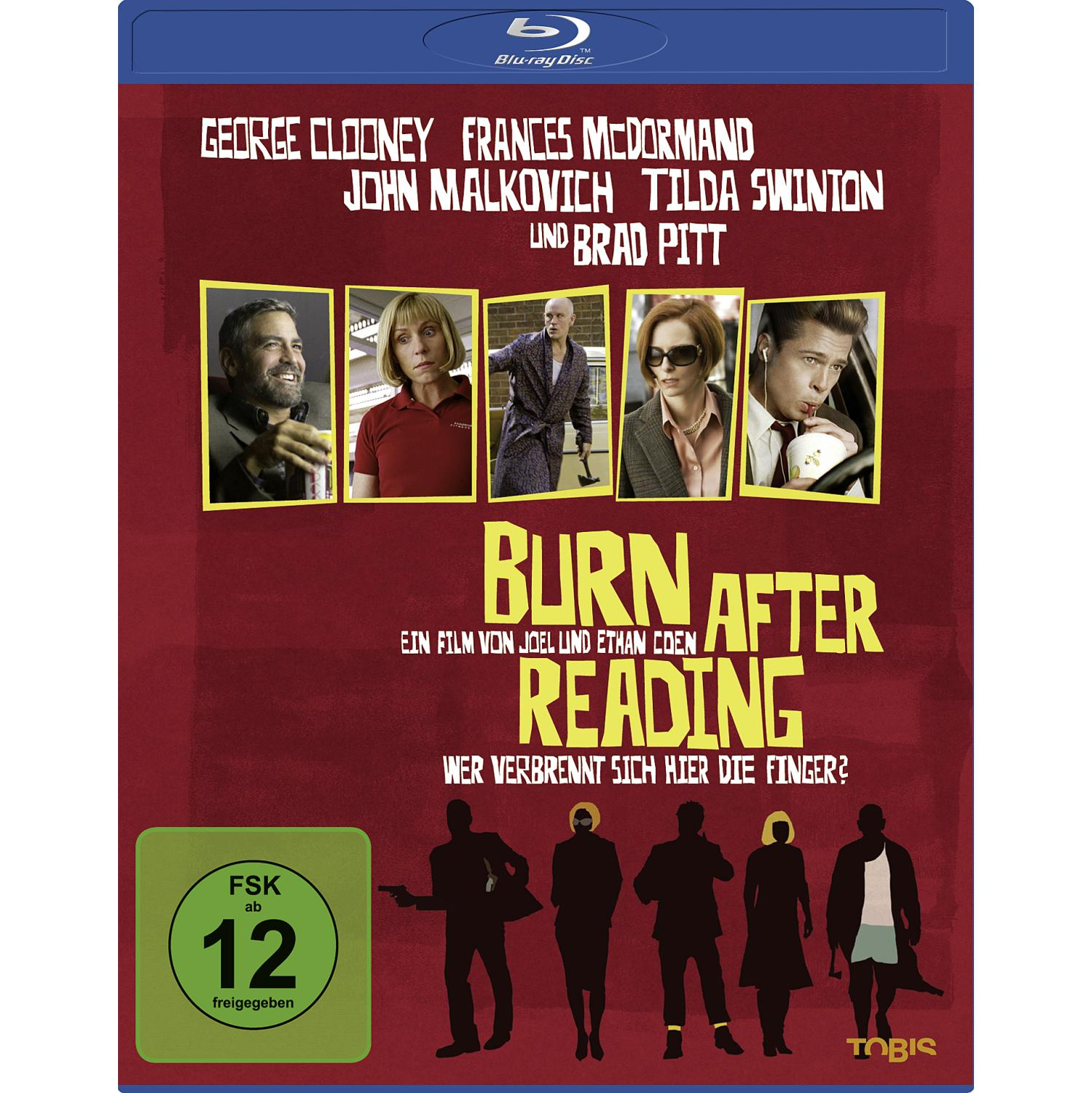 Filmcover mit George Clooney, Brad Pitt und anderen, mit Text.
