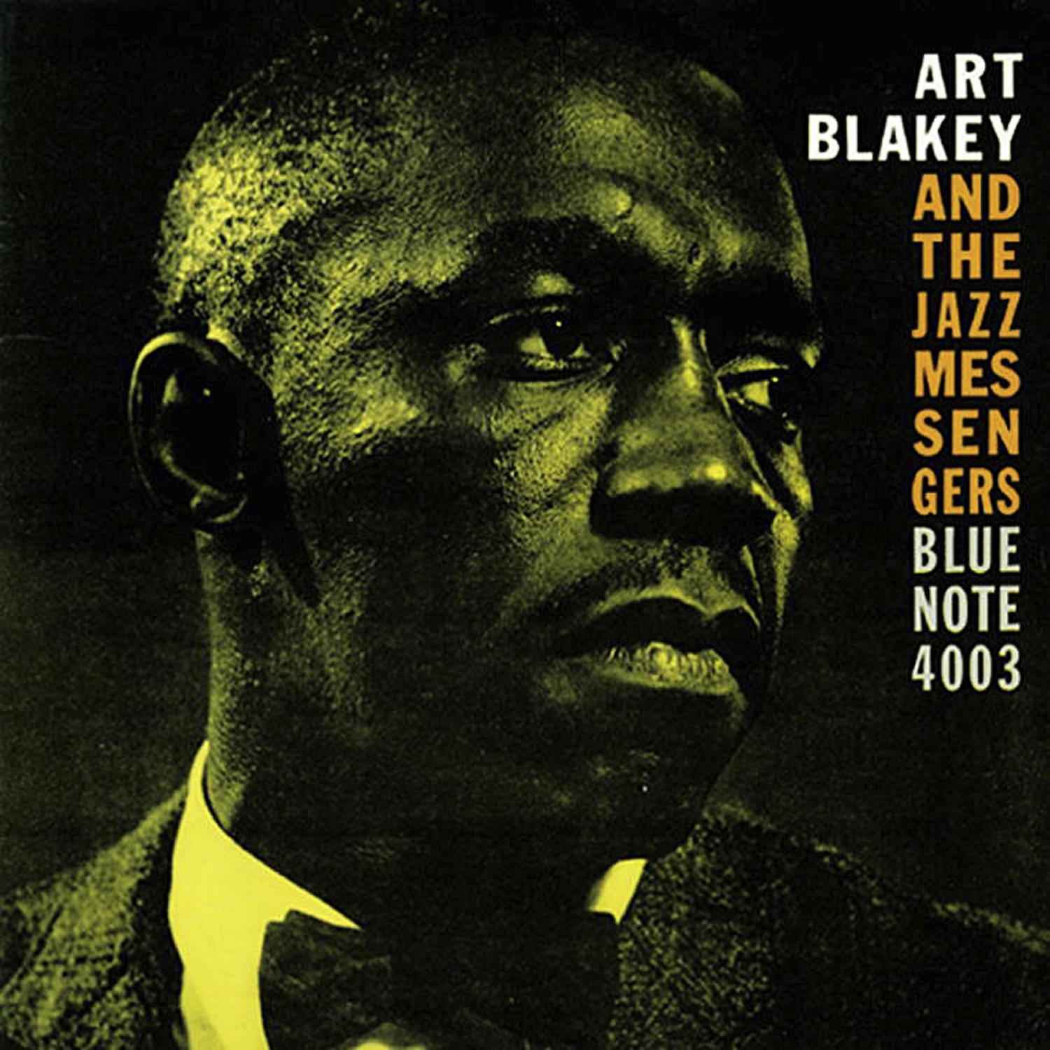 Albumcover: Art Blakeys Gesicht. Titel: 'Art Blakey and The Jazz Messengers'.