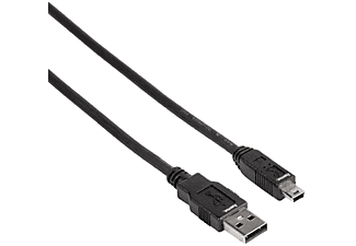 HAMA USB-2.0-Anschlusskabel - USB-A / USB-Mini-B (Schwarz)