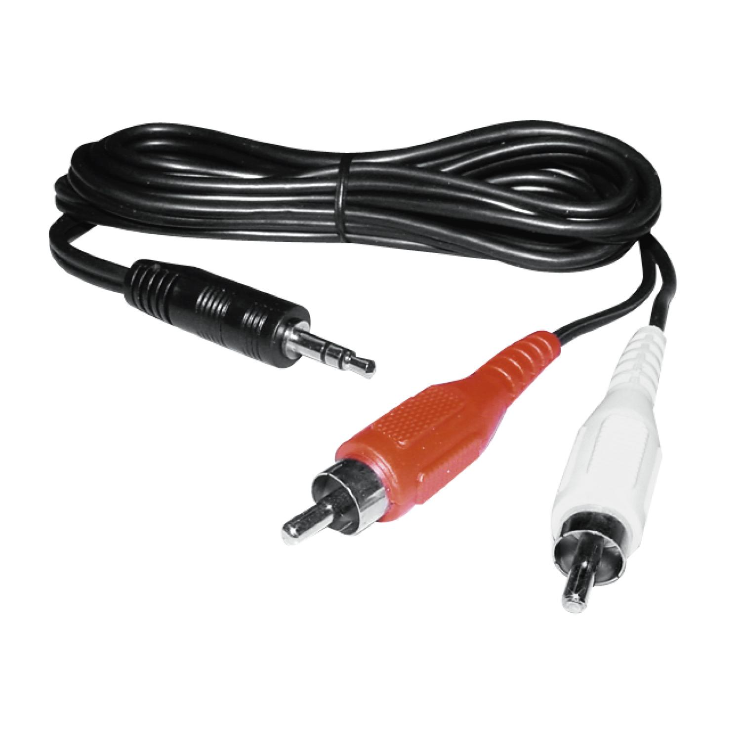 AIV 640612 Klinken-Chinch 3.5 mm Klinkenkabel auf 2x Cinch