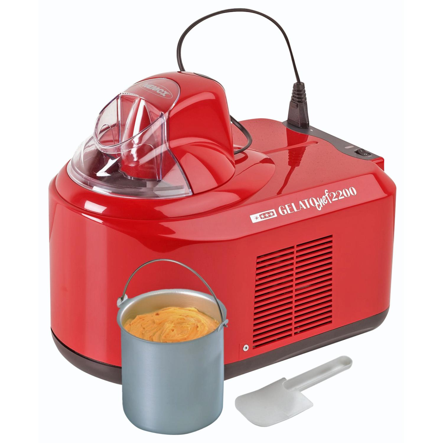 NEMOX 0036500252 Gelato Chef 2200 Rossa Eismaschine (150 Watt, Rot)