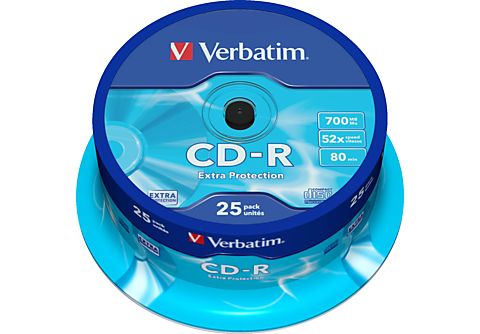 VERBATIM DataLife CD-R 52X 700MB (25 Stuks op Spindel)