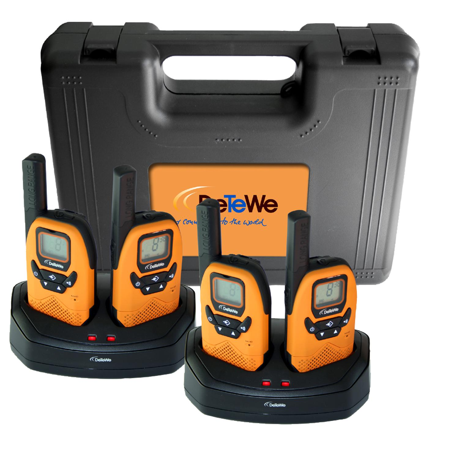 DETEWE Outdoor 8000 Quad Case Funkgerät Orange/Schwarz