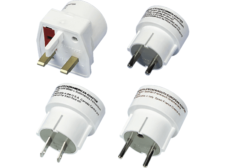 Vivanco 7292 Reisestecker-Set; Reisesteckerset