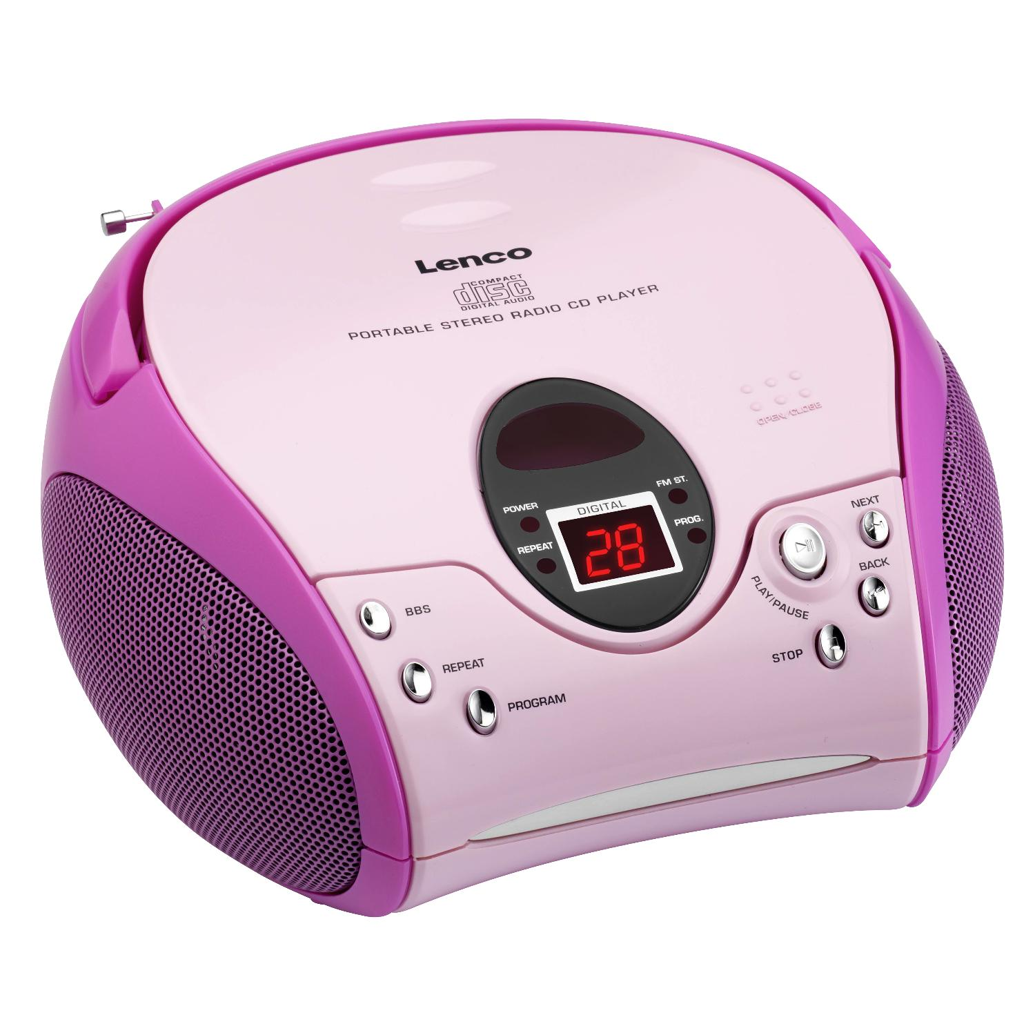 LENCO SCD-24 MP3 Radiorecorder, Pink