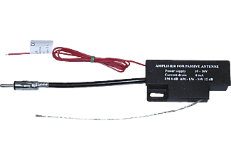 AIV aiv Amplificatore per antenna AM / FM con spina DIN - 150 Ohm - Nero - Amplificatore per antenna con connettore DIN ()