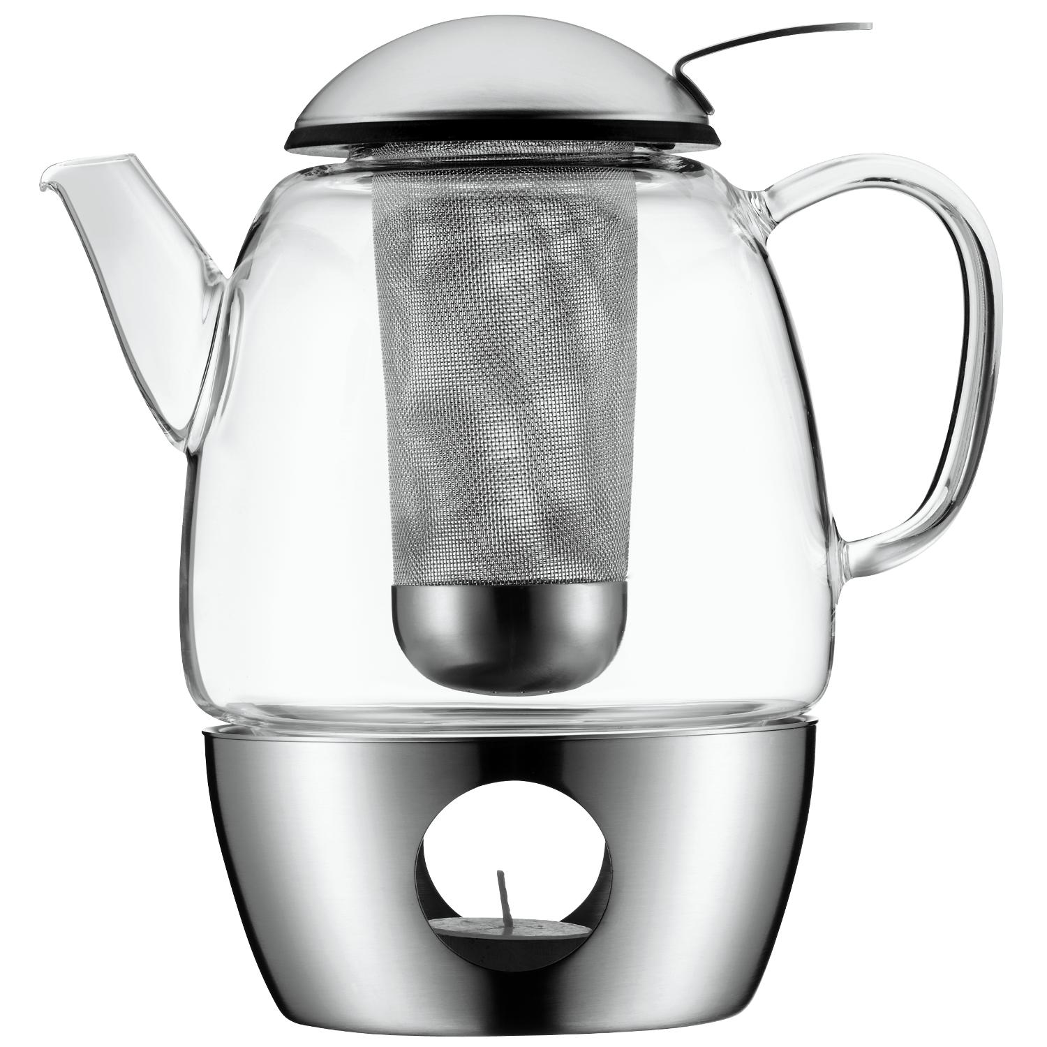 WMF 06.3109.6030 Smartea 3-tlg. Tee-Set Silber/Transparent