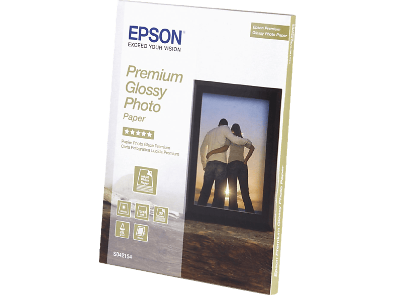 EPSON C13S042154 glänzendes Premium Einzelblattpapier 13 x 18 cm