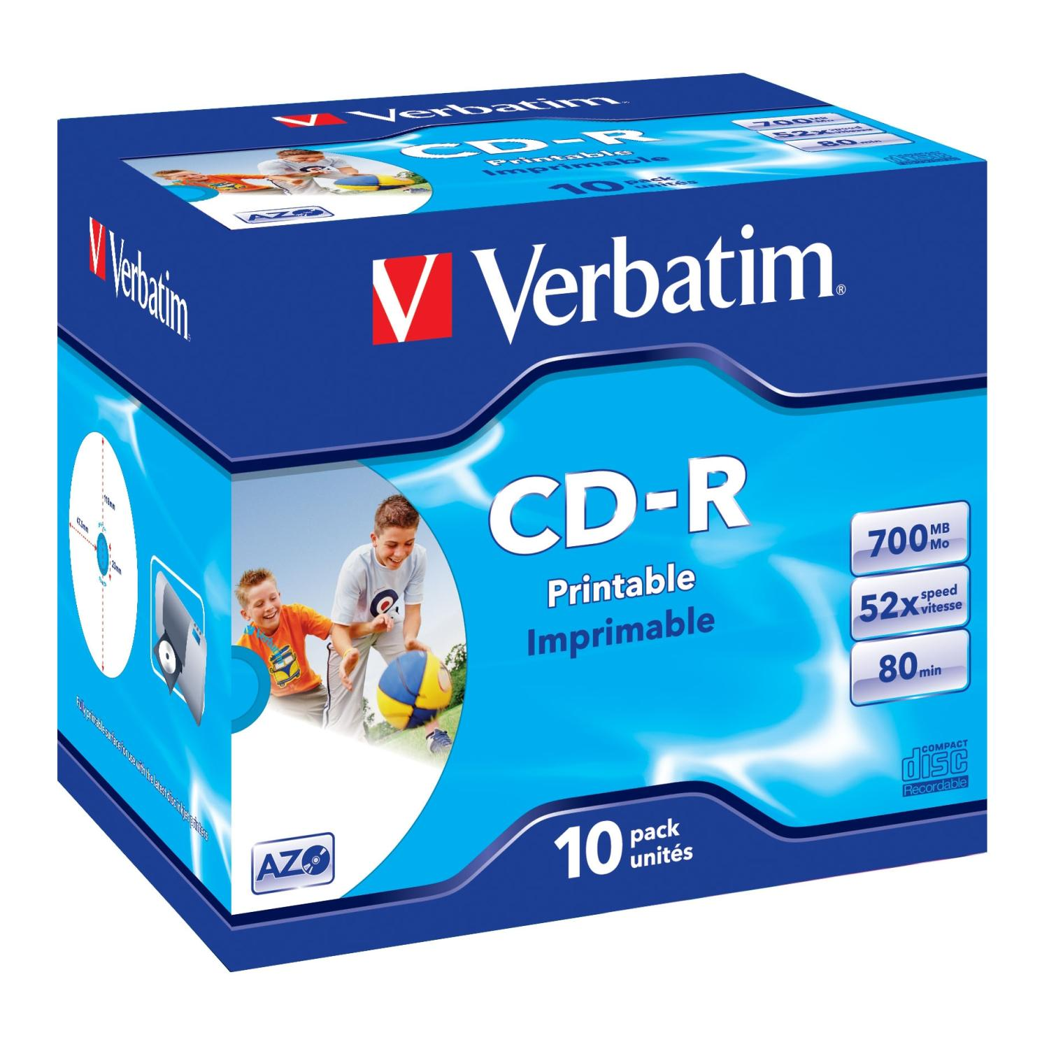 CD-R 80 CD-R 52x 43325 VERBATIM Bedruckbar Printable