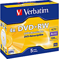 VERBATIM 43229 DVD+RW 4X Rohling 5er Jewelcase Rohling