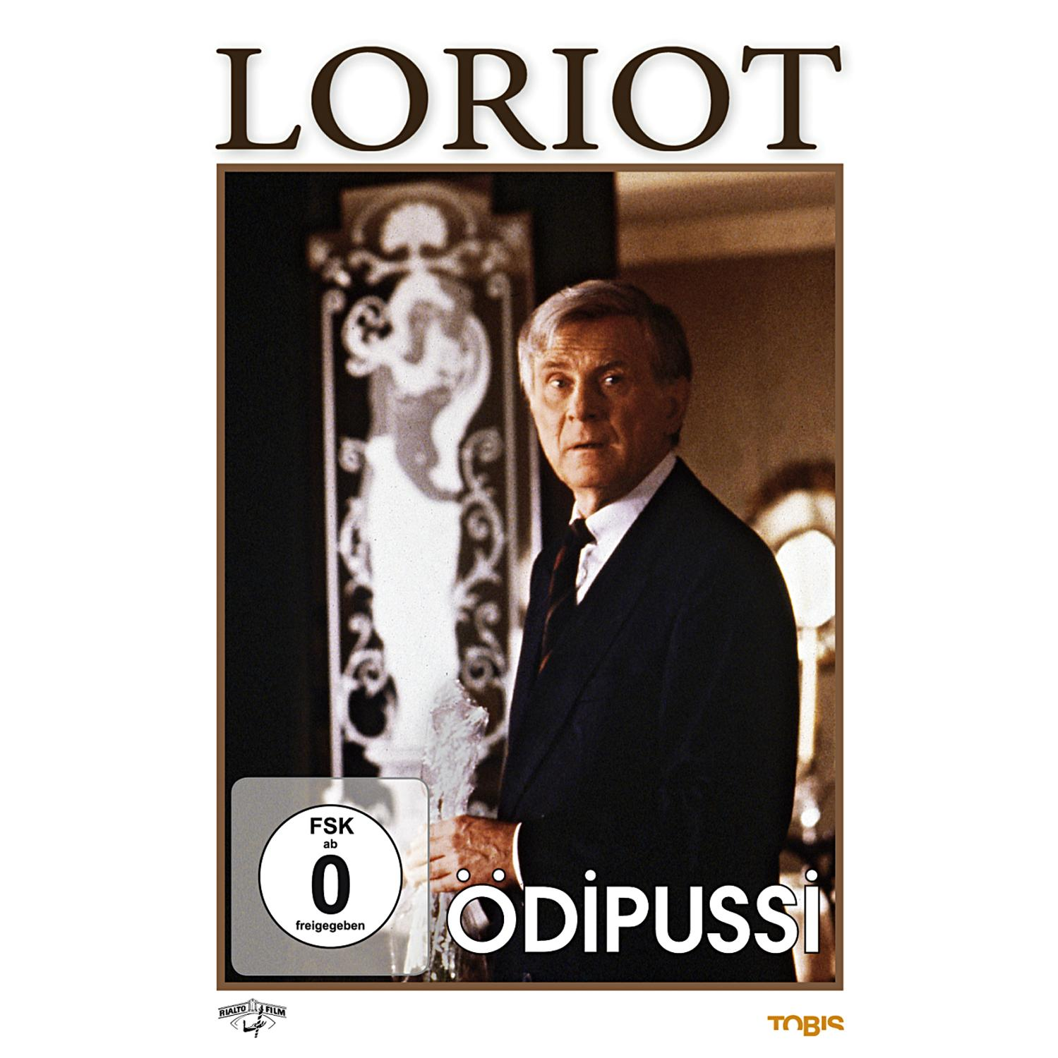 Loriot DVD-Cover. Mann im Anzug, in einem Raum. Text oben und unten. FSK 0 Logo.