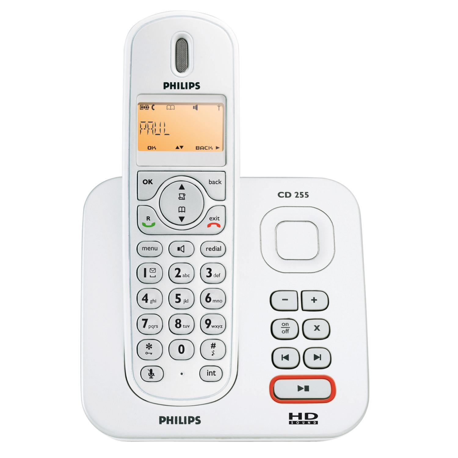 PHILIPS Telesekreterli kablosuz telefon CD2551S/38