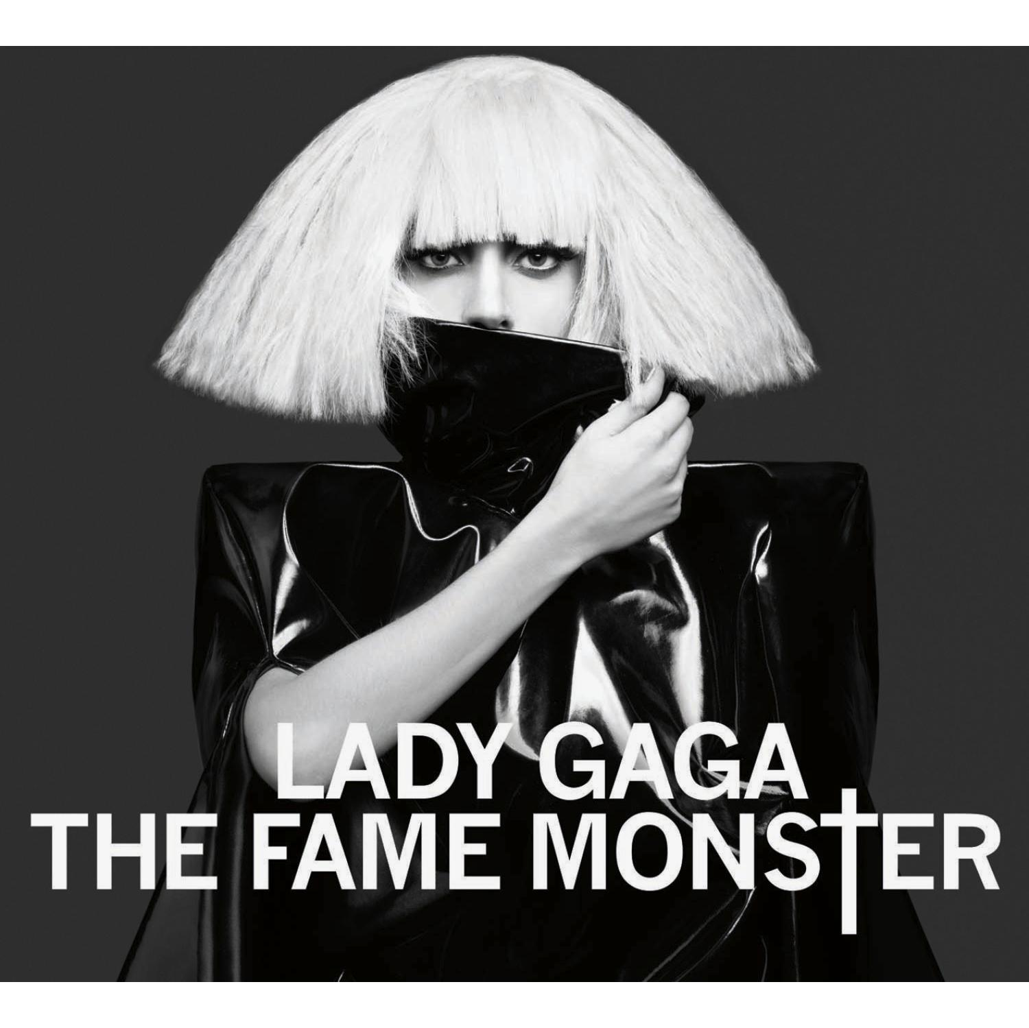 Lady Gaga Albumcover in Schwarzweiß, mit teilweise verdecktem Gesicht.