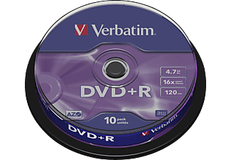 VERBATIM DVD+R 16X 4,7GB/120MIN 10-PACK