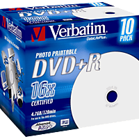 VERBATIM 43508 Printable Bedruckbar DVD+R 16X Rohling