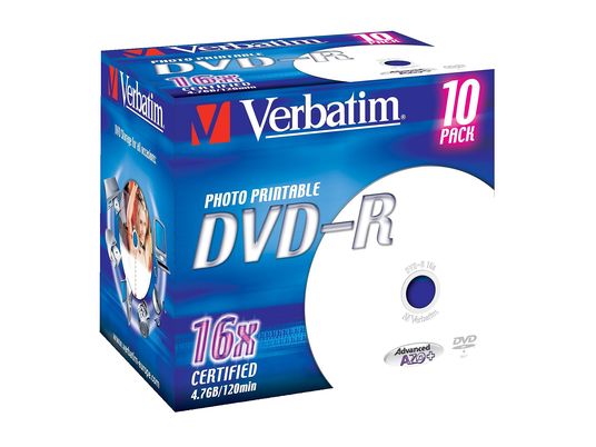 VERBATIM 43521 DVD-R 4.7GB 16X 10ER JC - DVD-R