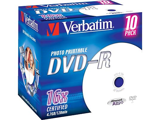 VERBATIM 43521 DVD-R 4.7GB 16X 10ER JC - DVD-R