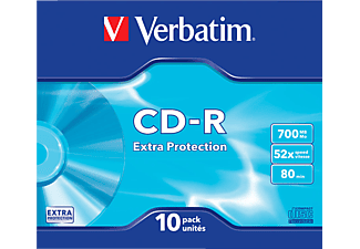 VERBATIM Extra Protection CD-R, 10 Pack Slim Case - Rohling