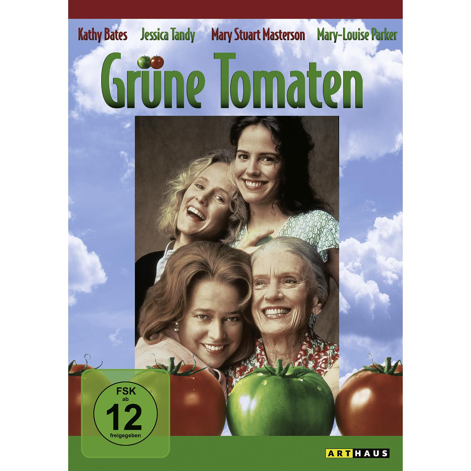 Filmplakat mit vier Frauen. Grüne Tomaten im Vordergrund, blauer Himmel im Hintergrund.